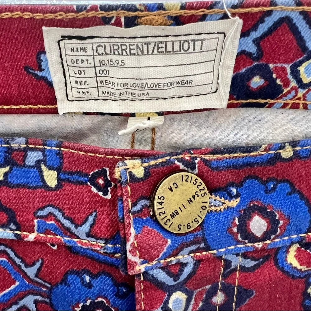 Y2K Current/Elliott The Ankle Printed low rise Skinny Jeans - Picture 6 of 8